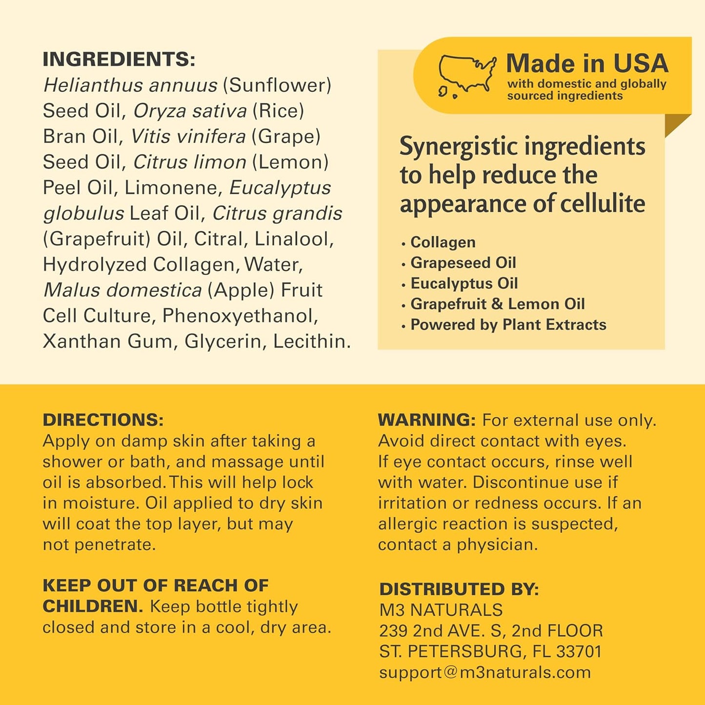 Firming Body Massage Oil with Collagen & Stem Cell – Helps Smooth The Appearance of Cellulite & Improve Skin Texture